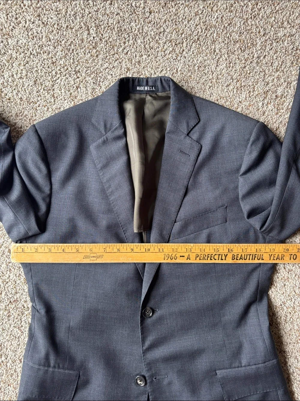 Todd Snyder x Southwick Gray Plaid 1/4 Lined Sport Coat Blazer 40 R Slim MIUSA